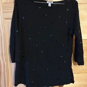 Old Navy black sequin shirt
